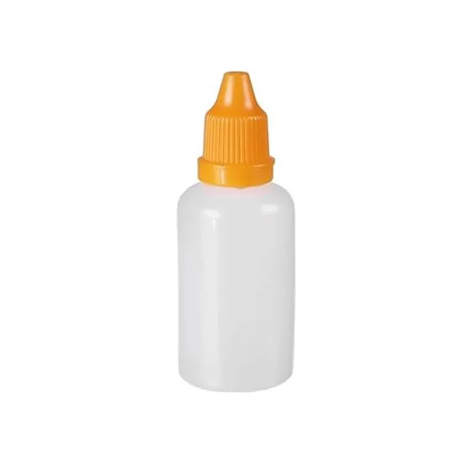 Hovedbilde 30ml PE myk plastflaske (oransje kork) - 50stk